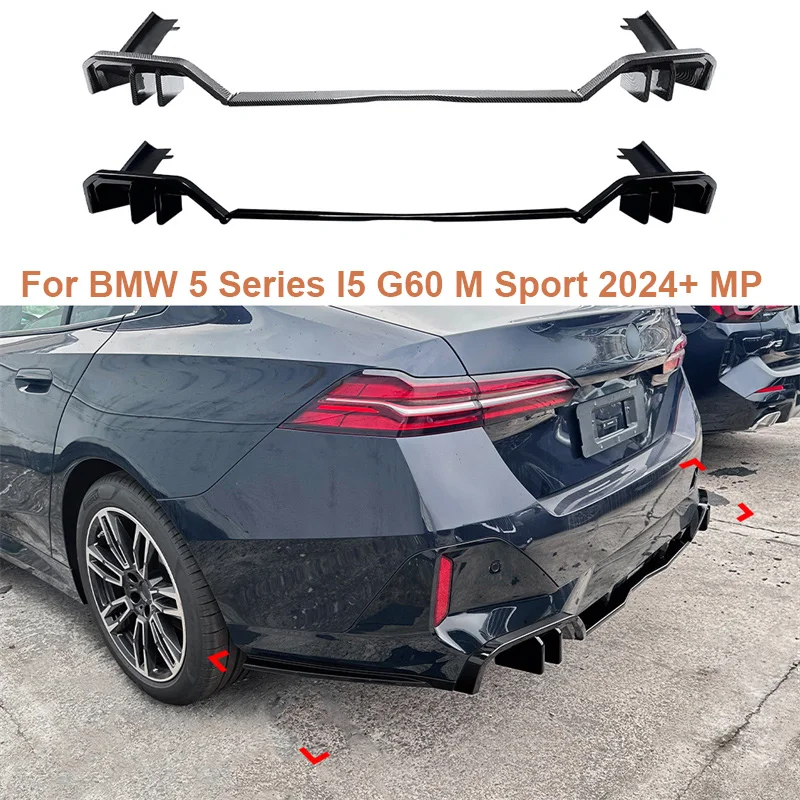 

Car Styling Auto Lower Rear Bumper Lip Diffuser Spoiler Splitter Protector Deflector For BMW 5 Series I5 G60 M Sport 2024+ MP