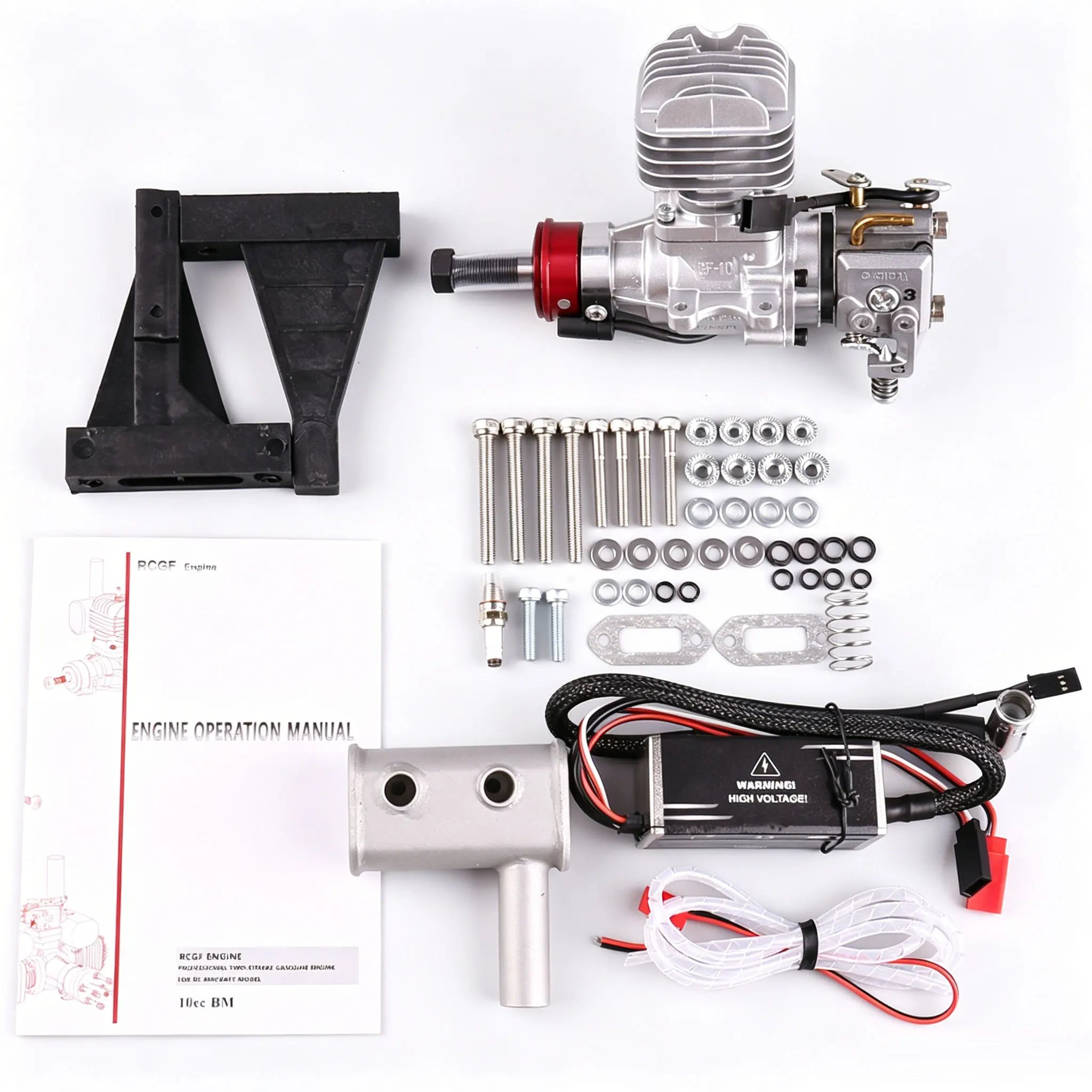 RCGF Engine 10CC BM Petrol Side Exhaust 2 Stroke Gas Powered For RC Fixed Wing Airplane FPV Drone Hobby Power Unit