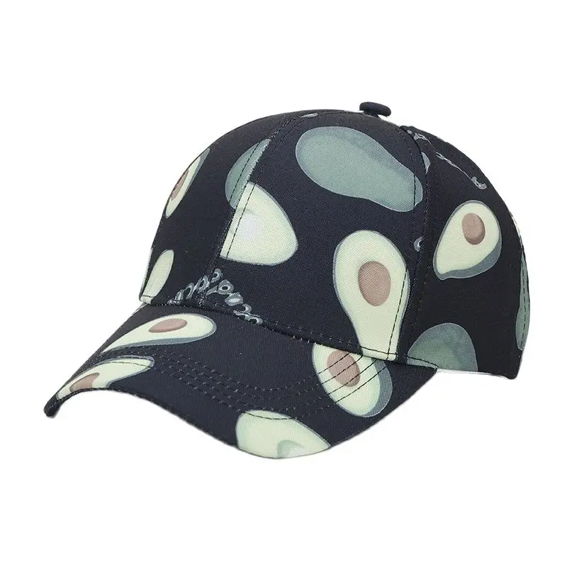 Cotton Fruit Print Casquette Baseball Cap Adjustable Outdoor Snapback Hats for Men and Women 203