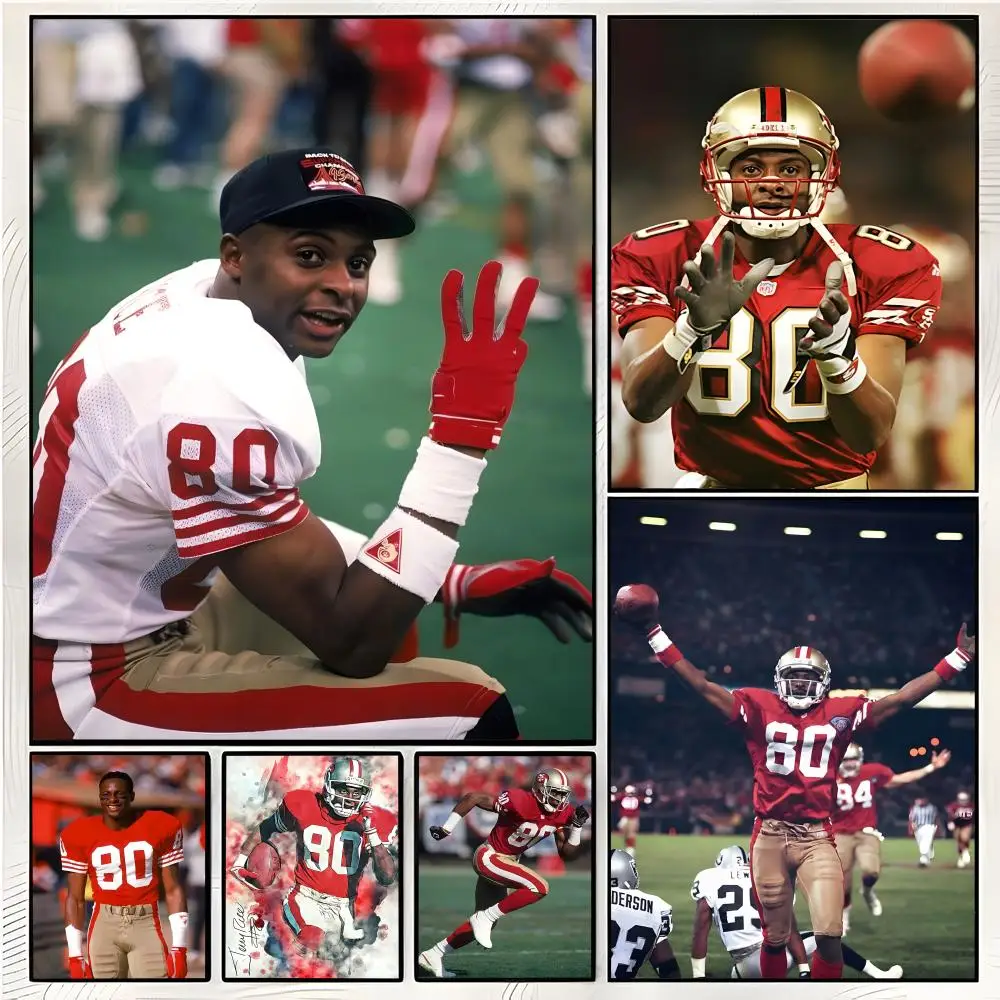 sports star print J-Jerry Rice Poster Superior Home Space Pub Indoor Decorative Art & Home Decor