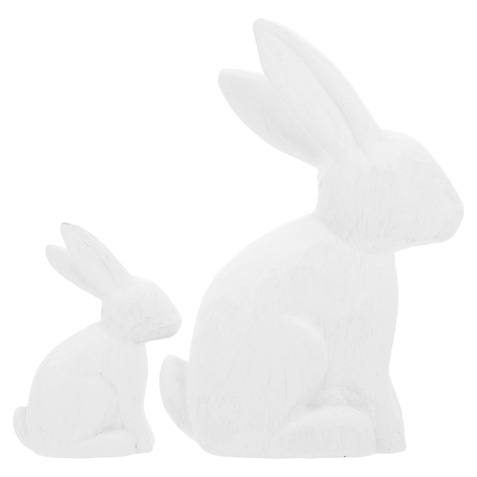 

2Pcs Wooden Animal Crafts Unfinished Blank Wood Bunny Figurines for Artistic Projects Kids Painting Decorations