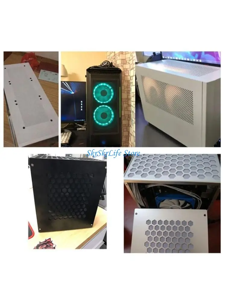 

E65E Cuttable Computer Mesh Dustproof Cover Chassis Dust Cover,30x100cm DIY PVC PC for Case Fan Cooler White Dust Filter DIY