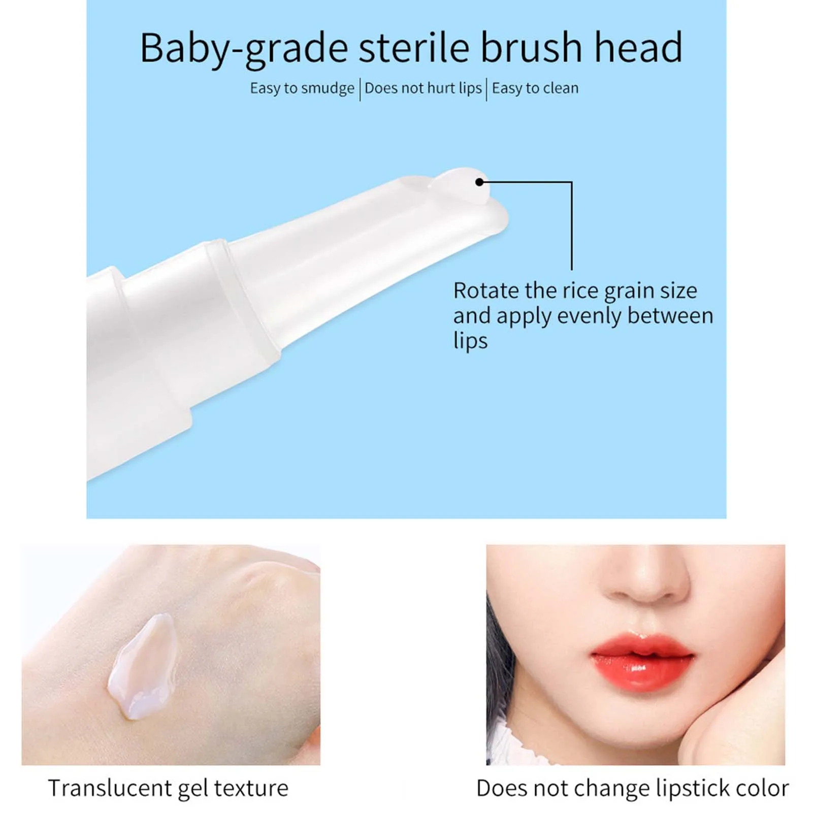 Transparent Lipstick Sealer Lip Protection Lasting Makeup Tools Non-Stick Cup Fixed Color Lip Top Coat For Women Lip Protection