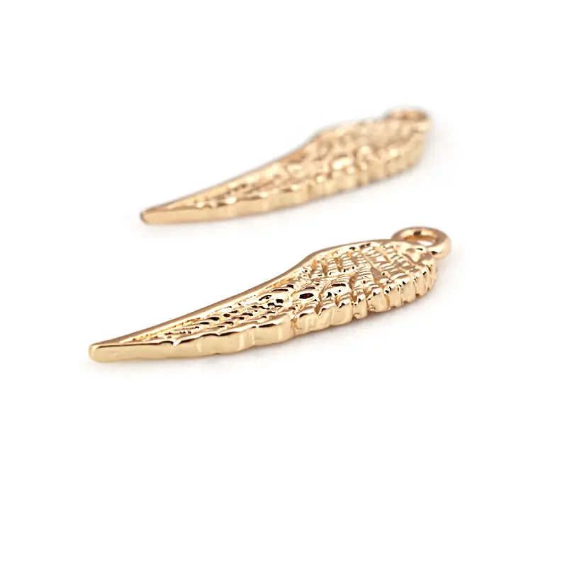 10PCS 18K Gold Color Brass Wings Charms Pendant High Quality Diy Jewelry Making Supplies Necklace Earrings Accessories for Women