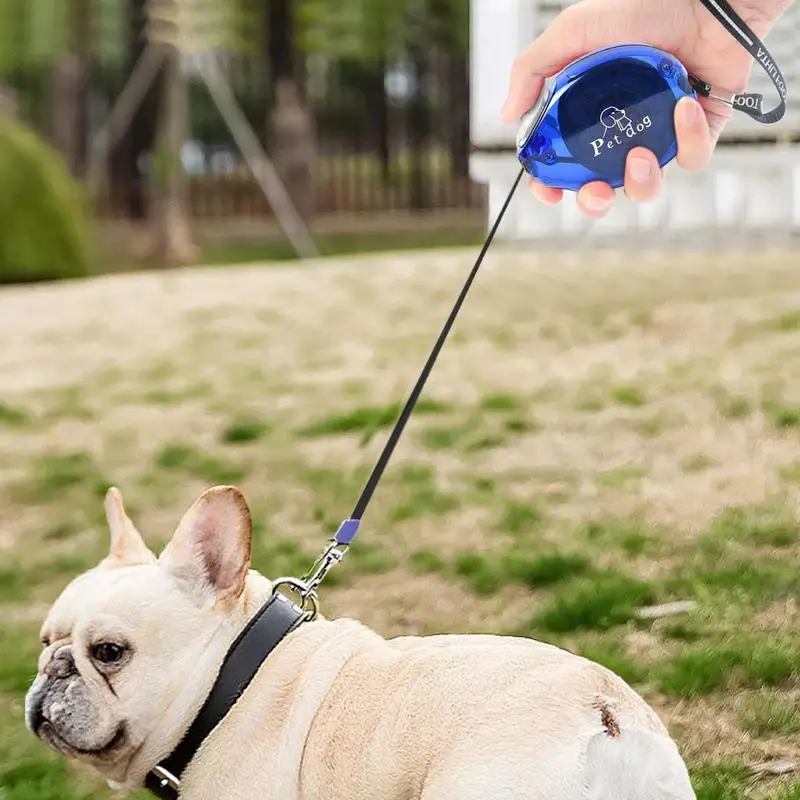 Pet Walking Leash 8.2FT Pet Walking Essentials Tangles-Free Retractable Dog Walking Leash With Anti-Slip Handle Easy Lock &