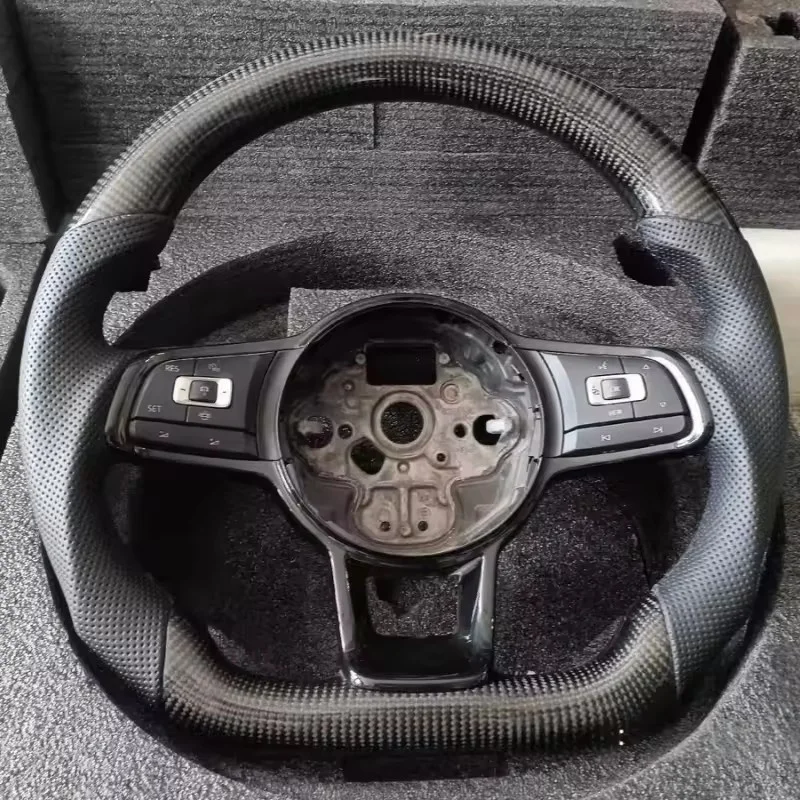 Customized Carbon Fiber Leather Car Steering Wheel For Volkswagen Golf MK7 MK6 MK5 MK4 GTS R GLI GTI GTD Steering Wheel