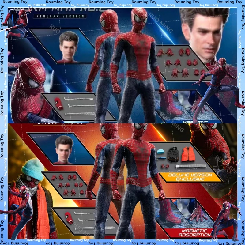 New Original DB Toys 1/12 Andrew Garfield version Spiderman Action Figure The Amazing Spiderman Figurine Model Statue Doll