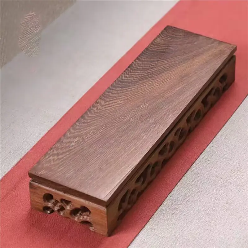 ABXD 2X Miniature Wood Bases Figurine Vase Display Stand Coffee Tea Sets Pedestal Standing Flower Base Bonsai Plant Holder