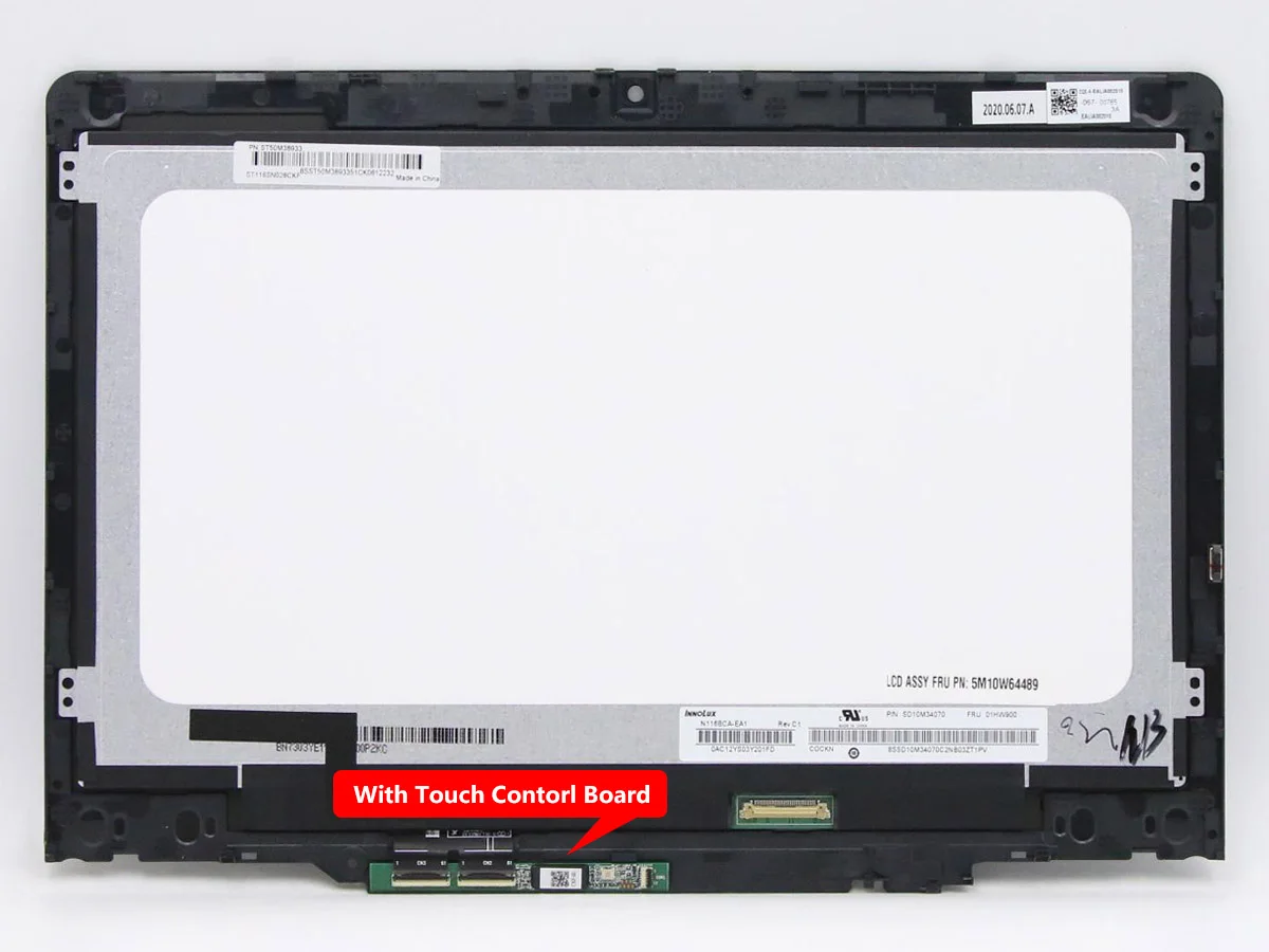 11,6 "LCD de montaje de digitalizador con pantalla táctil para Lenovo ThinkPad 11e Yoga Gen 6 20SE 20SF matriz LED Display Replacement