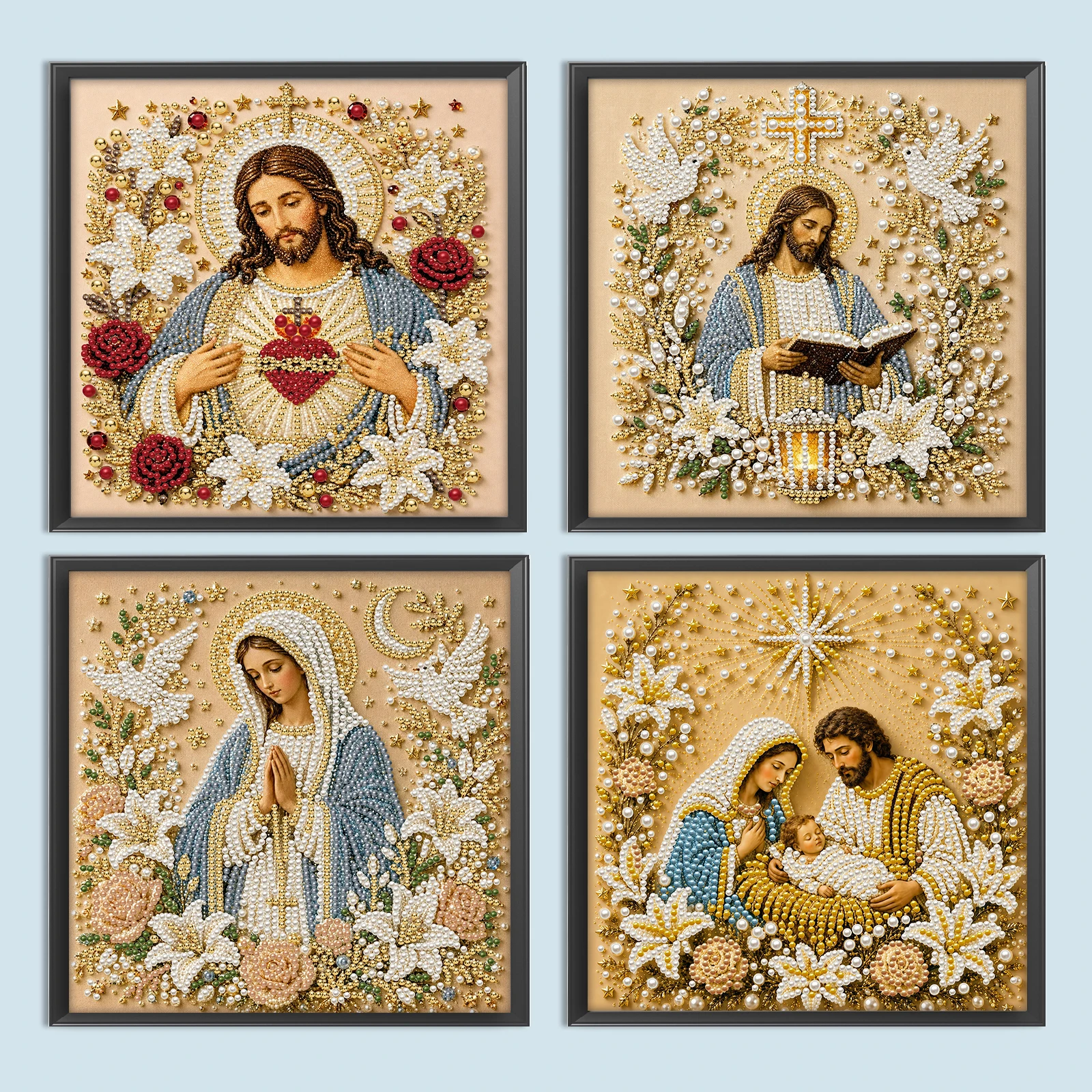 Resin Art Mary - DIY Pearl Art Kit with Frame
