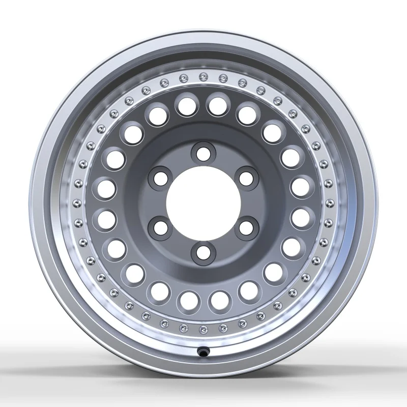 Factory Direct Sale Custom Forged Aluminium Off Road Wheel Hubs Rims with Silver Off Road OEM ODM