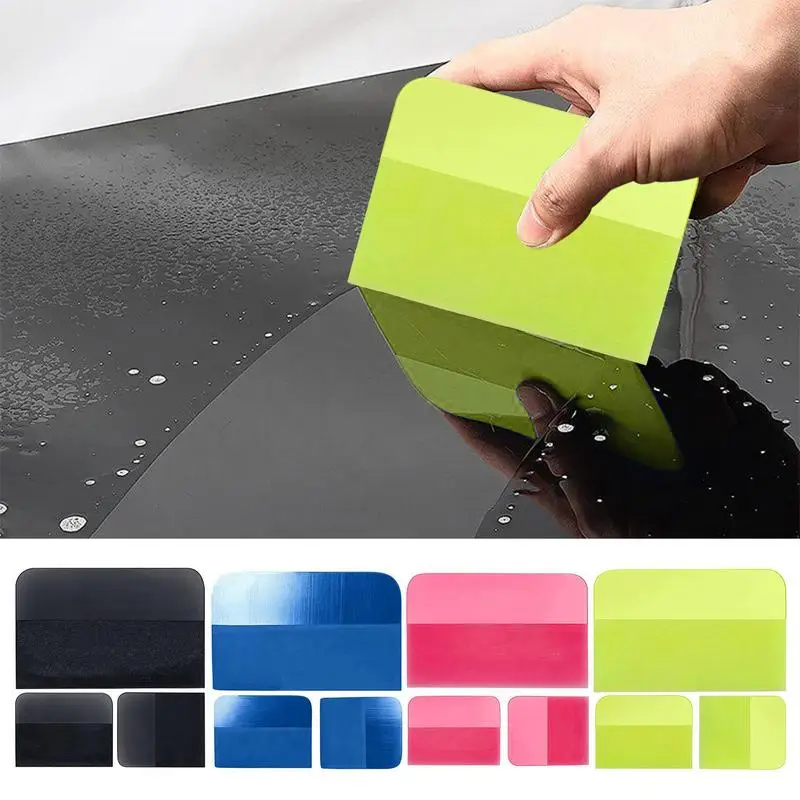 3pcs Car Window Tint Kit Tools TPU PPF Squeegee Car Paint Protection Film Vinyl Wrap Rubber Scraper Auto Accessories Clean Wiper