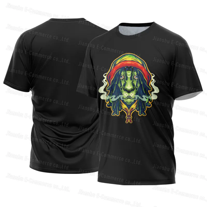 Bob Marley Verão Manga Curta Rocha Do Punk 3D Impressão T-Shirt Casual Moda Oversize Camisa De Basquete Top Preto 6xl