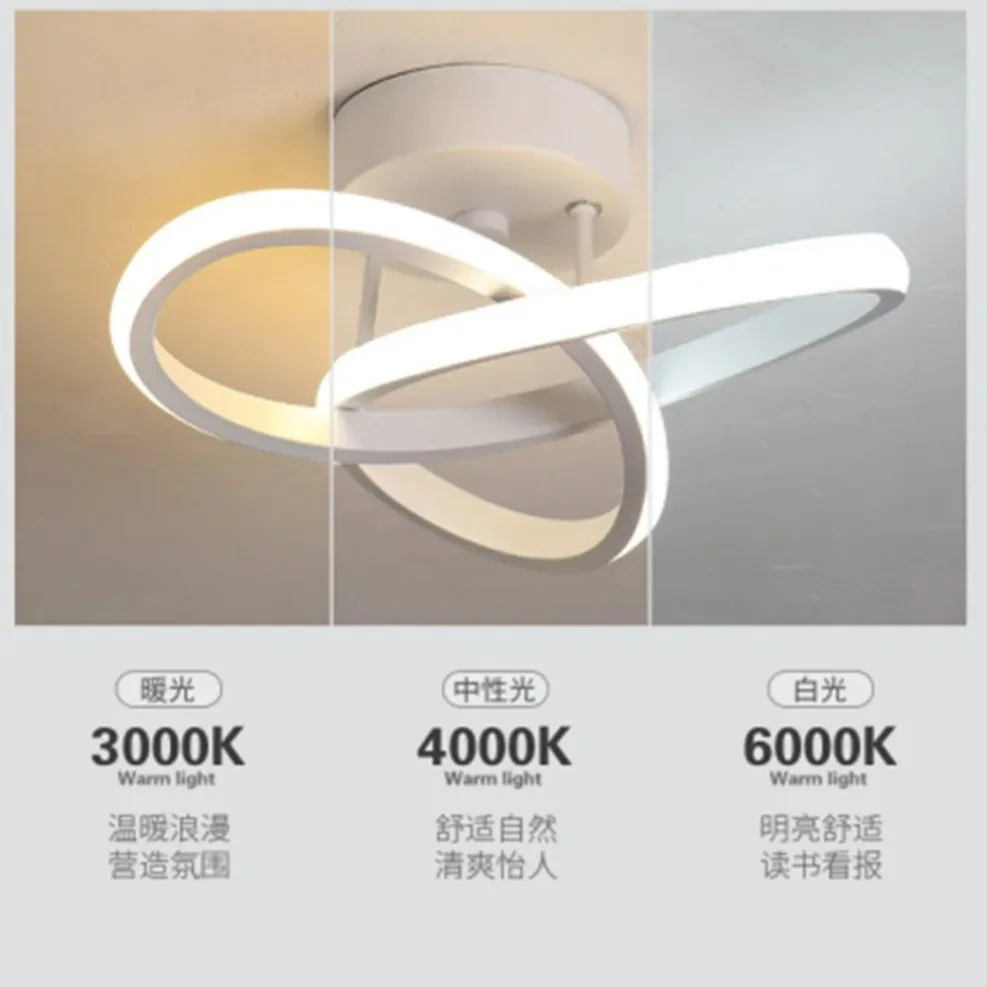 Nordic Indoor LED Ceiling Lamps for Corridor Balcony Aisle LED Ceiling Lights lampada Interior Lighting 3-color lamp AC 90-260V
