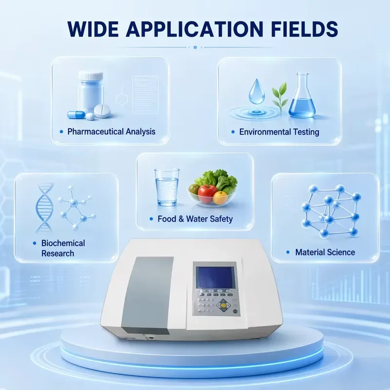 i BAXIT High-precision Portable Lab Spectrometer UV1900 Double Beam Visible Spectrophotometer 1.8nm Spectral Bandwidth 0.1nm