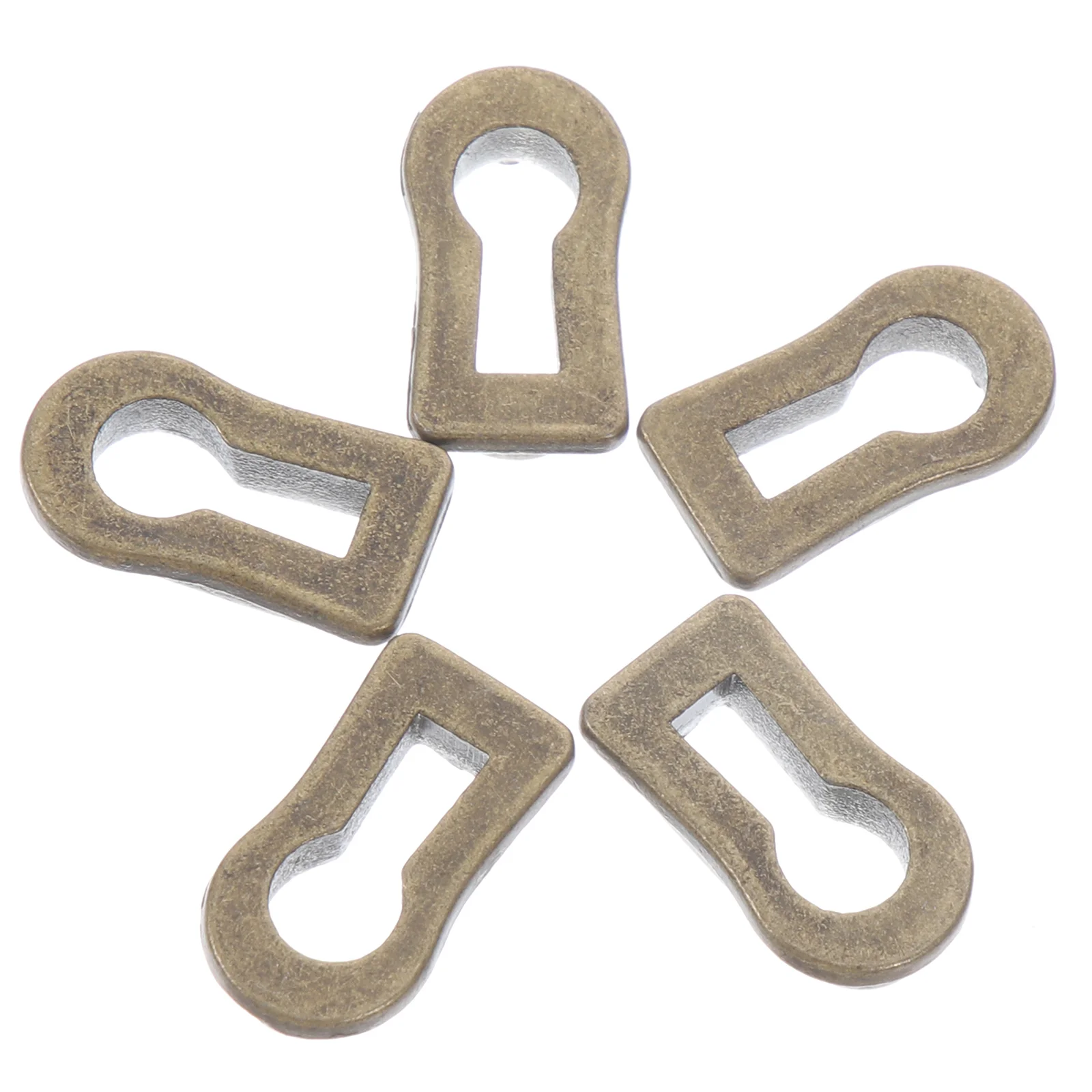 10 Pcs Furniture Key Hole Hanger Bracket Zinc Alloy Door Cover Plate Decorative Keyhole Covers