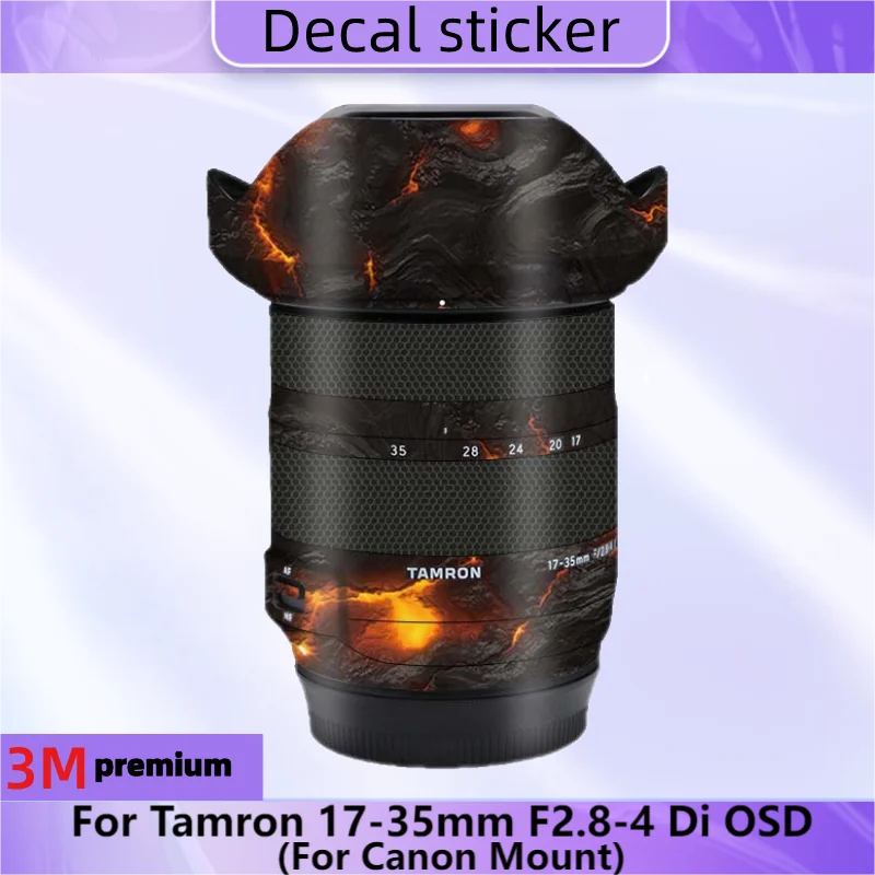 For Tamron 17-35mm F2.8-4 Di OSD for Canon Mount Lens Sticker Protective Skin Decal Film Anti-Scratch Protector Coat 17-35 A037