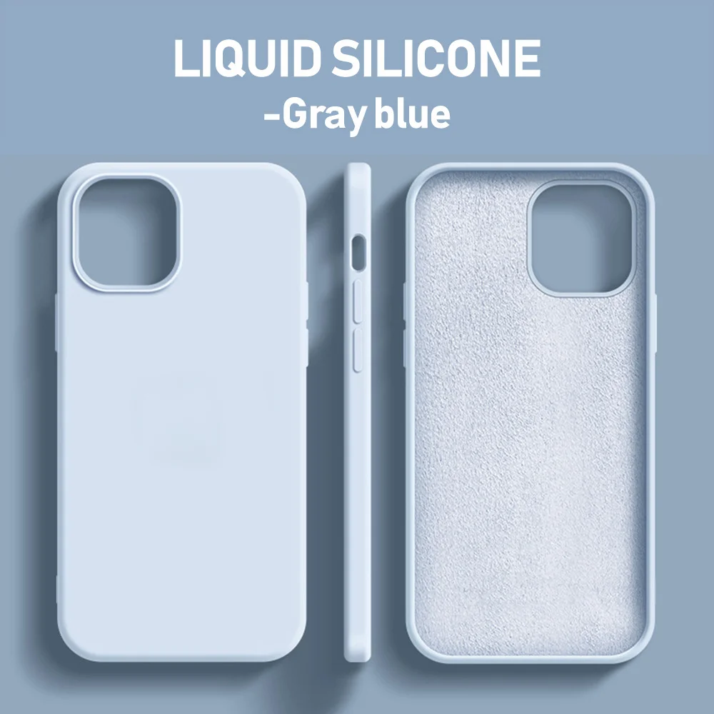 Luxury Original Liquid Silicone Case For iPhone 16 Pro Max 13 14 15 Plus 11 12 Mini 7 8 Plus Camera protection shockproof Cover