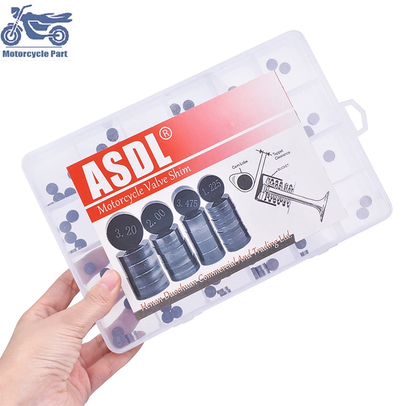 Motorcycle Engine Adjustable Valve Gasket Shim Diameter 7.48mm Complete Valve Shim Kit Cams For Honda Suzuki Yamaha Kawasaki
