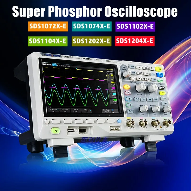 SDS1204X-E 200MHz Super Phosphor Oscilloscope SDS1104X-E 100MHz SDS1202X-E SDS1102X-E SDS1074X-E SDS1072X-E 2CH 4CH Oscilloscope