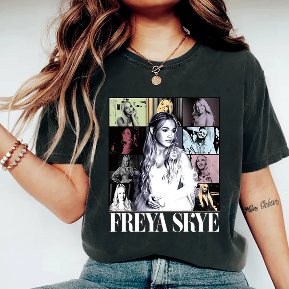 

Винтажная футболка Freya Skye Descendants Zombies Worlds Collide Tour The Rise of Red Tee Y2k Top Модные повседневные топы с короткими рукавами