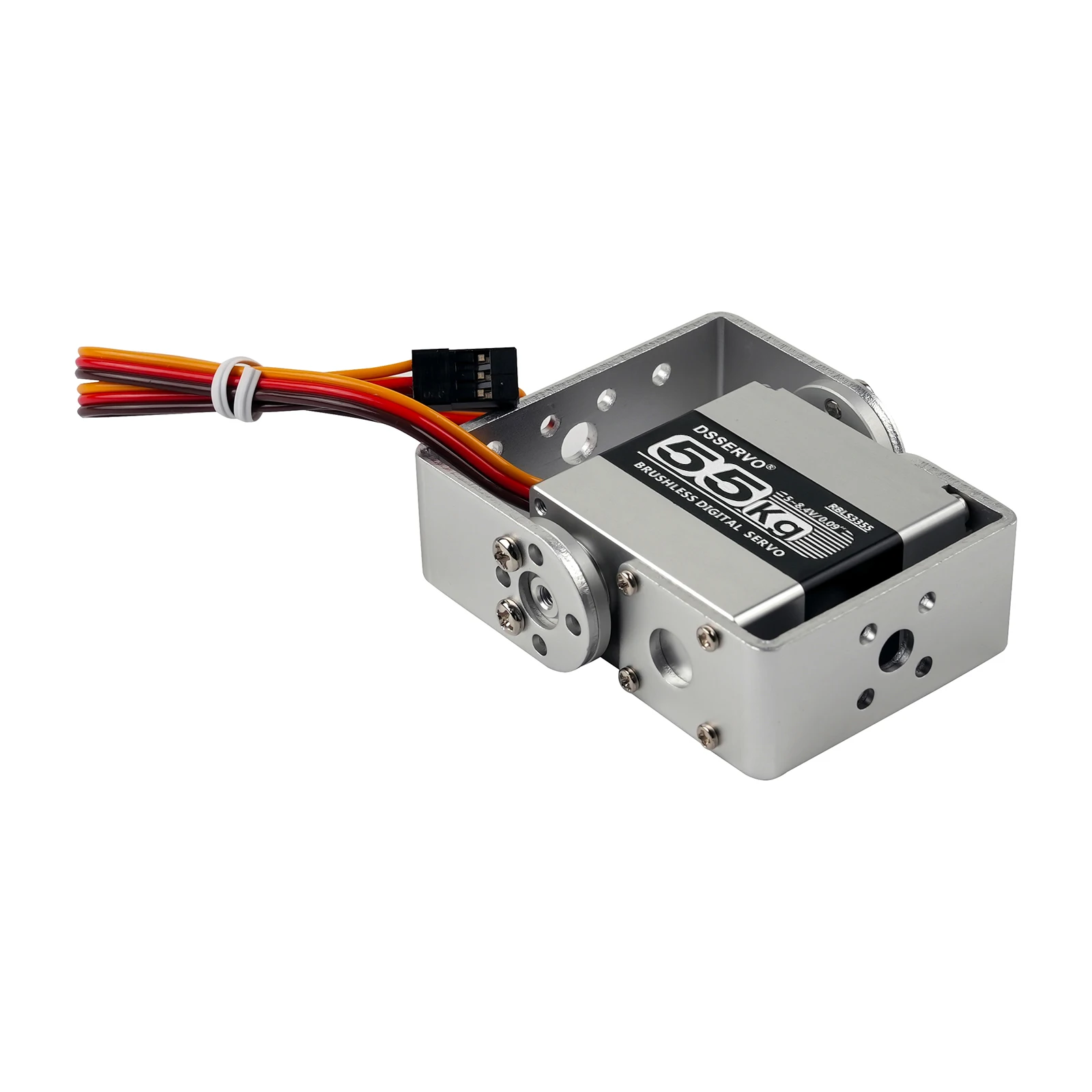 RBLS3355 Dual Axis 5-8.4V Brushless Motor Digital Servo 55KG Large Torque IP67 Waterproof Servos 0.09sec for RC Car Robot Arm view 5
