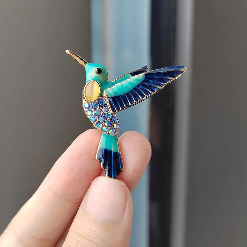 Fashionable Hummingbird Brooch Rhinestone Accessories High-end Women\'s Brooch Party Accessories