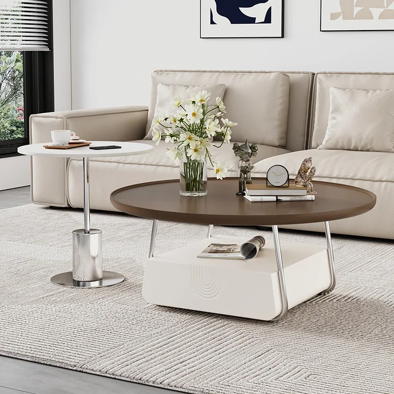 YY Modern Simple Coffee Table Living Room Home Cream Style Small Apartment Coffee Table