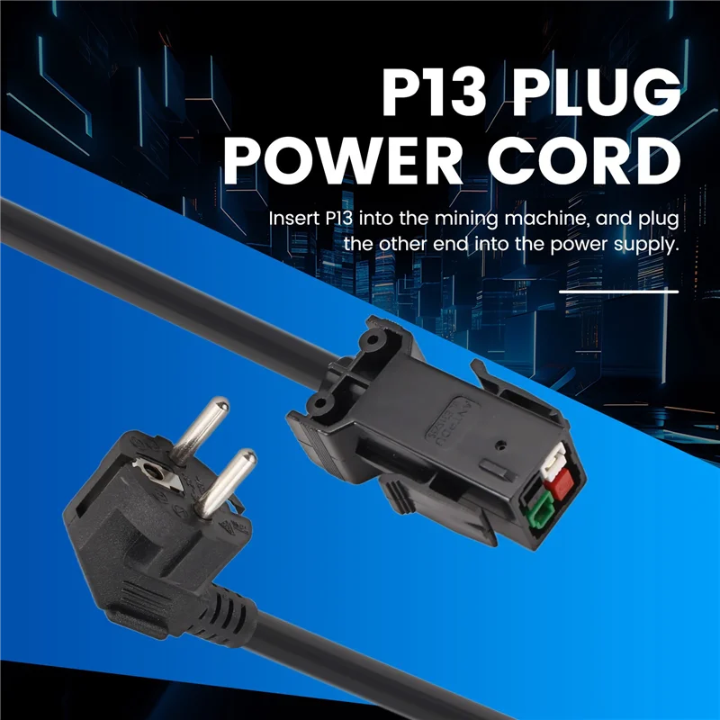 

6X P13 Anderson Plug Power Cord Suitable For S21, S21XP, S21pro, S19j XP, KS5, Ks5pro Miner Power Cable EU Plug
