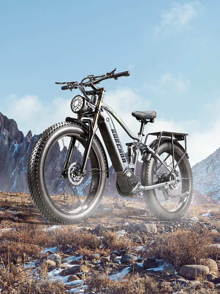 AliExpress BURCHDA RX80 Electric Bike 1500W 48V 20Ah Full Suspension Fat Tire Off-Road Mountain Ebike, Adult Off-Road Electric Motorbikes