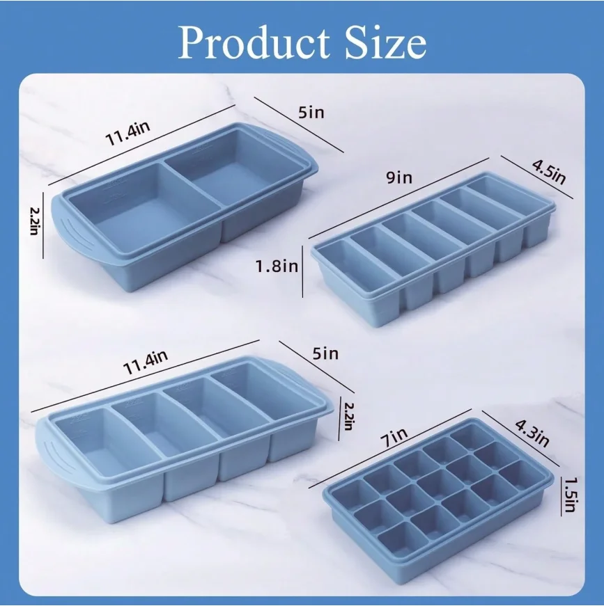 Silicone Freezer Molds Gift Se - Meal Prep Menu review and price