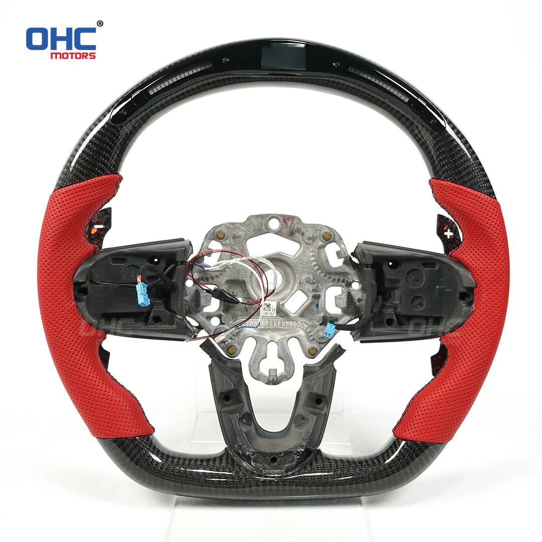 OHC For BMW MINI LED Carbon Fiber Steering Wheel Punched Leather Galaxy pro data display