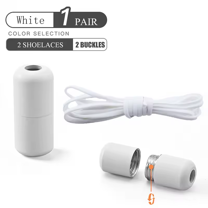 Elastic No Tie Shoelaces Semicircle Shoe Laces For Kids and Adult Sneakers Shoelace Quick Lazy Metal Lock Laces Shoe Strings - Image 12