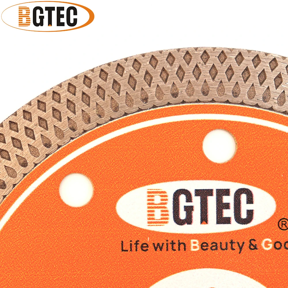 BGTEC Dia4"/105mm Mesh Rim Diamond Cutting Disc Super-thin Ceramic Porcelain Tile Marble Granite Circular Saw Blade Bore22.23mm