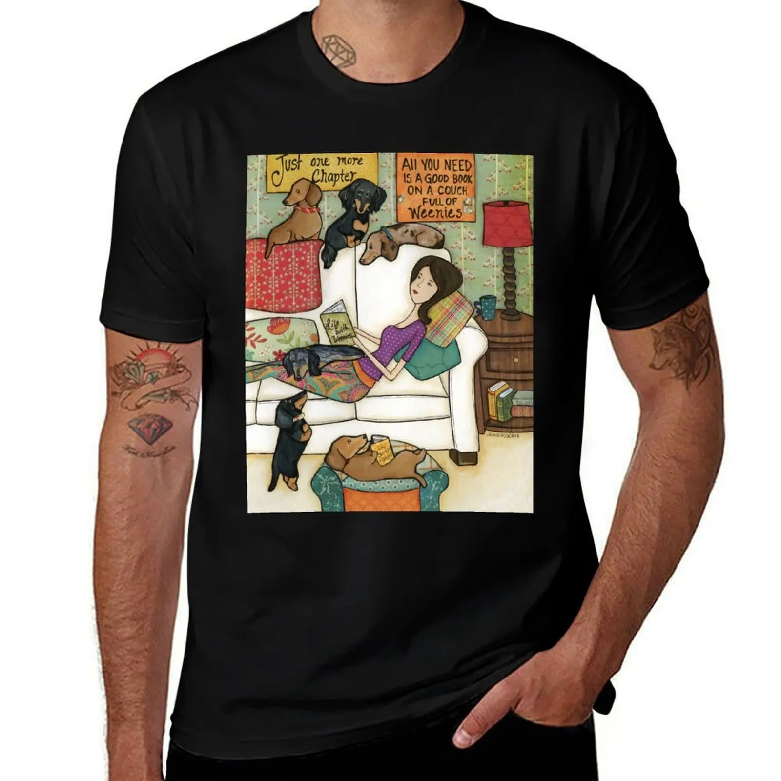 Books & Weenies T-Shirt Work Wear Lightweight Tee T-Shirt
