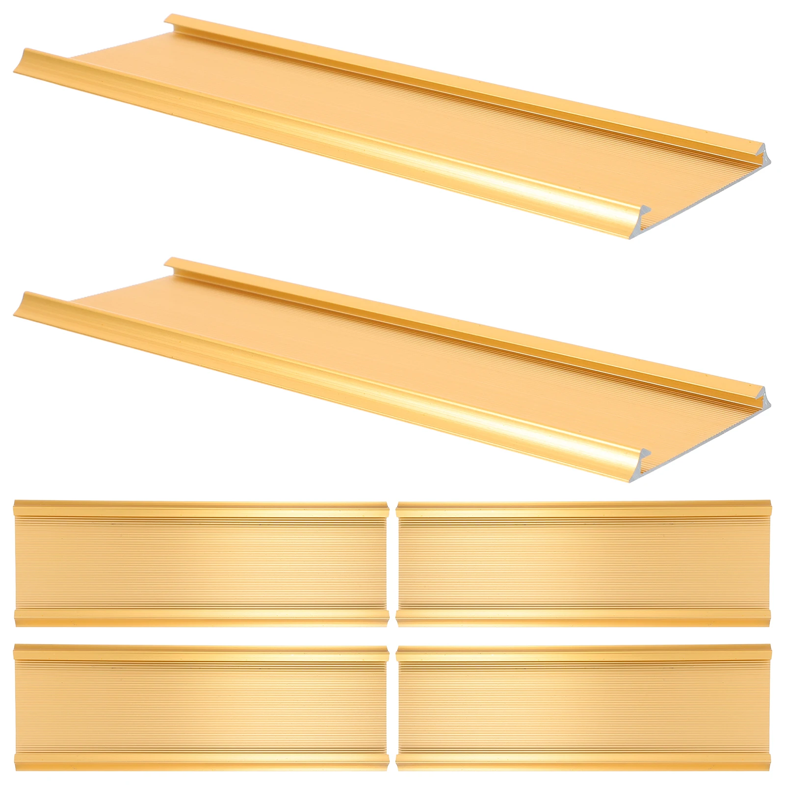 

6 Pcs Door Sign Aluminum Alloy Pull Slot Design Office School Hospital Removable Decor Bathroom Holders Push Pull Signs