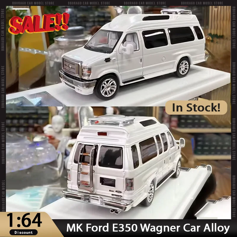 

New In Stock MK 1:64 Ford E350 Wagner Car Alloy Miniature Diecast Minifeatures Ford Ornaments Custom Toys Kids Gift