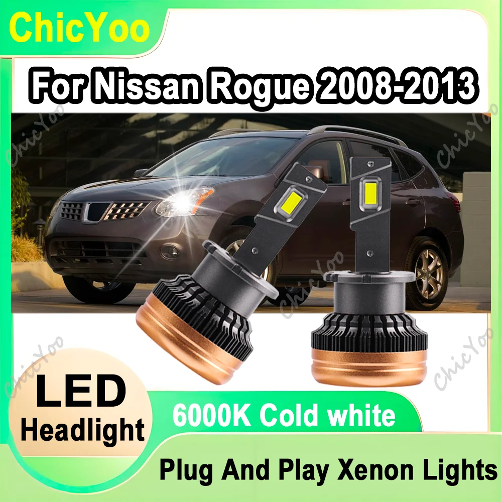 

2PCS D2S HID Headlight Bulbs 6000K White 120W High Power Auto HID Xenon Headlamps For Nissan Rogue 2008 2009 2010 2011 2012 2013