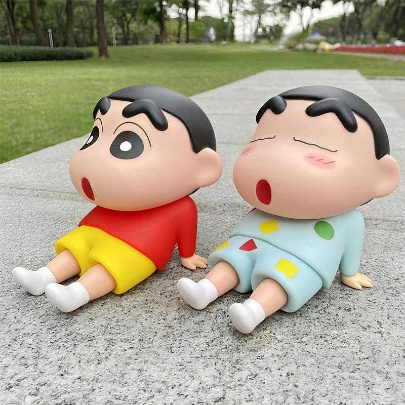 Shin-Chan Phone Holder Kawaii Anime Crayon Boochan Desktop Ornaments Watching Tv Cartoon Student Phone Support Cute Doll Girls