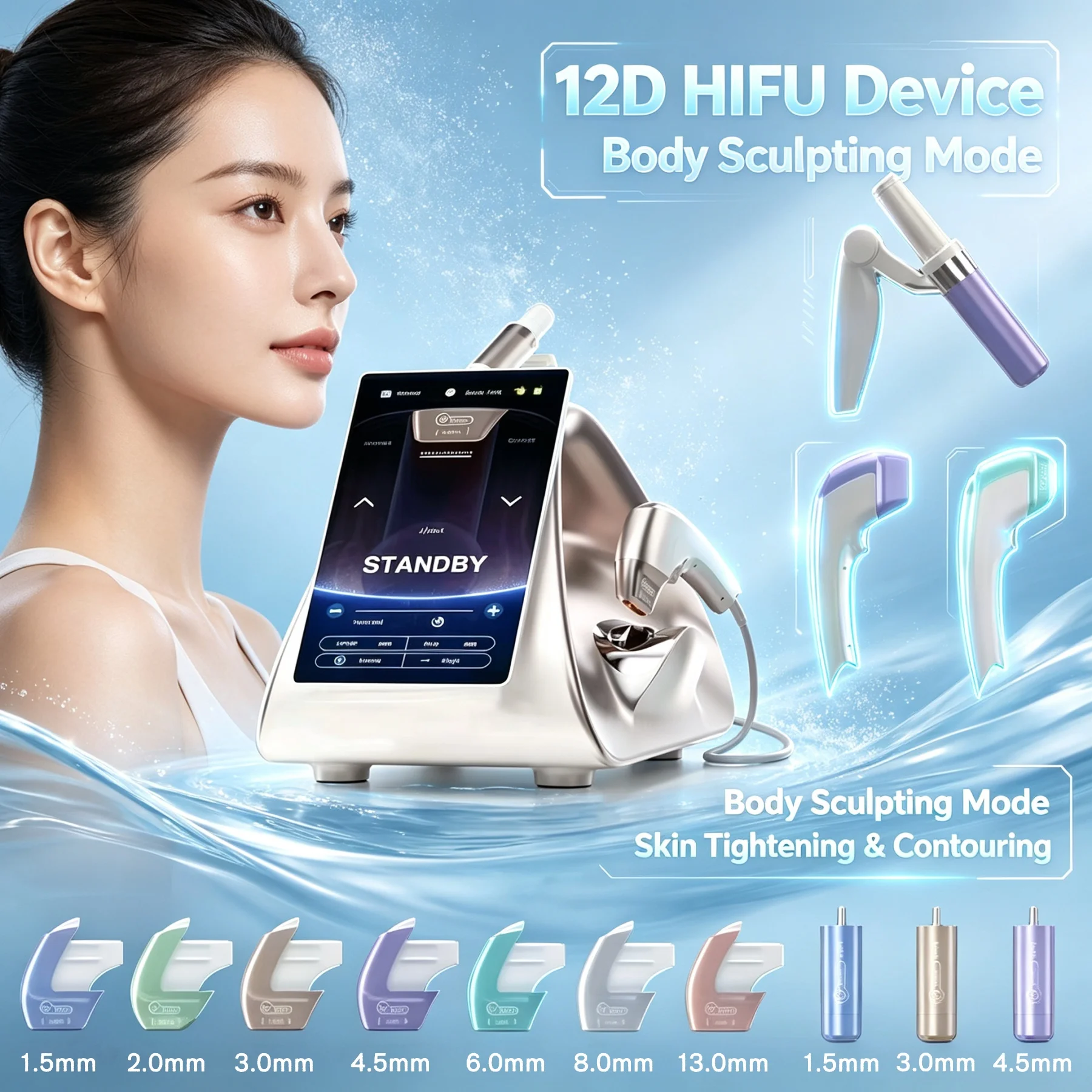 Professional HIFU 12D Facial Lift Body Lift Skin Firming Anti-aging Skin Rejuvenation Firming Machine