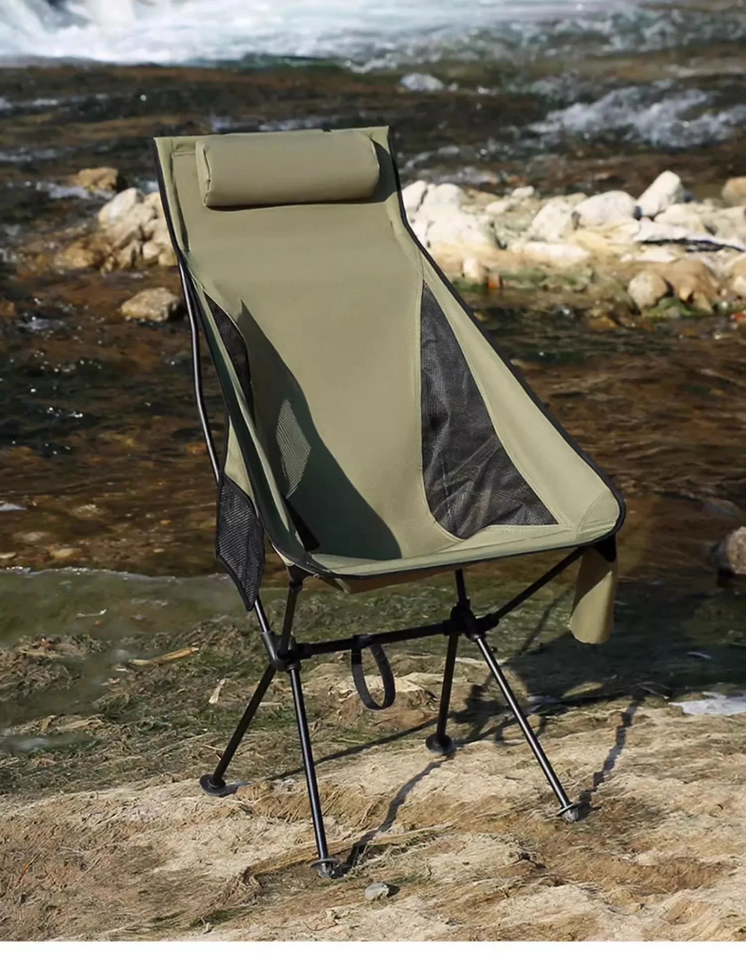 Portable Outdoor Camping Equipment Widened Ultra Light Aluminum Alloy Leisure Sketch Beach Camping Fishing Breathable Chair