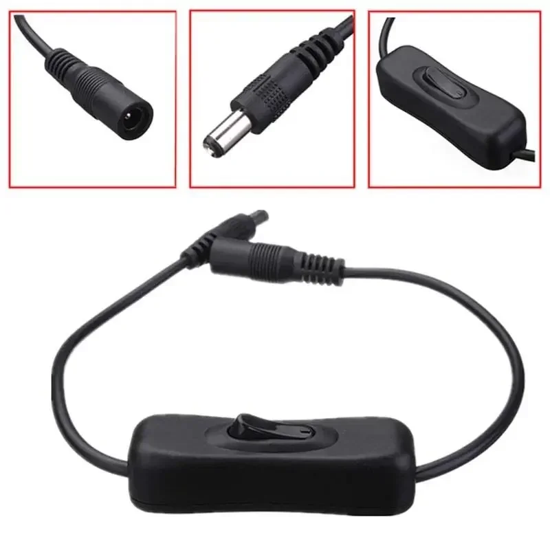 Banggood مفتاح الإضاءة تيار مستمر 12 فولت أنثى ذكر كابل الطاقة 5.5x2.1 مللي متر موصل ON OFF التبديل 5 فولت 12 فولت 24 فولت لشريط LED ضوء مصباح