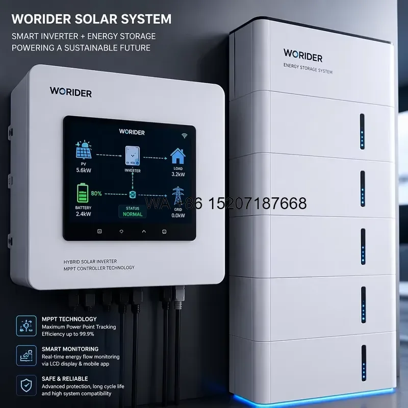 Wmwmnu 3kW 5kW 10kW Off Grid Solar Power System Kit with MPPT Controller LiFePO4 Battery Mono Panels for Residential House