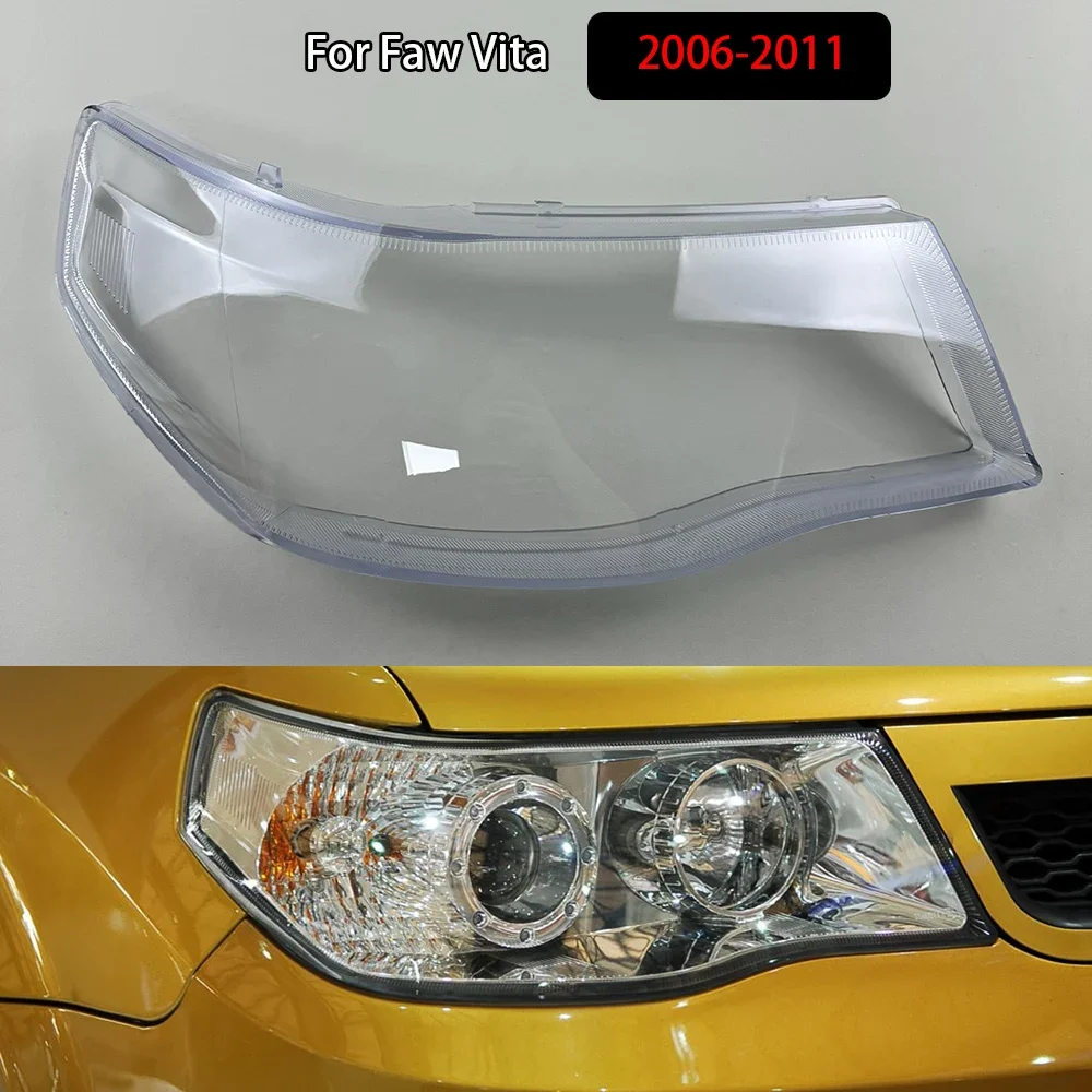 

For Faw Vita 2006-2011 Front Headlight Cover Transparent Shade Lamp Headlamp Shell Plexiglass Replace Original Lampshade
