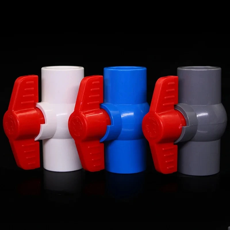 PVC Ball Valve DN20-DN75 Slip-on End Multi-Color for Water Systems