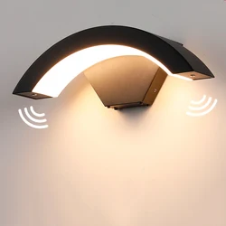 Wall Lamp Outdoor Waterproof Outdoor Courtyard Induction Balcony Exterior Wall Stairs Aisle Door Super Bright Lighting Led Wall