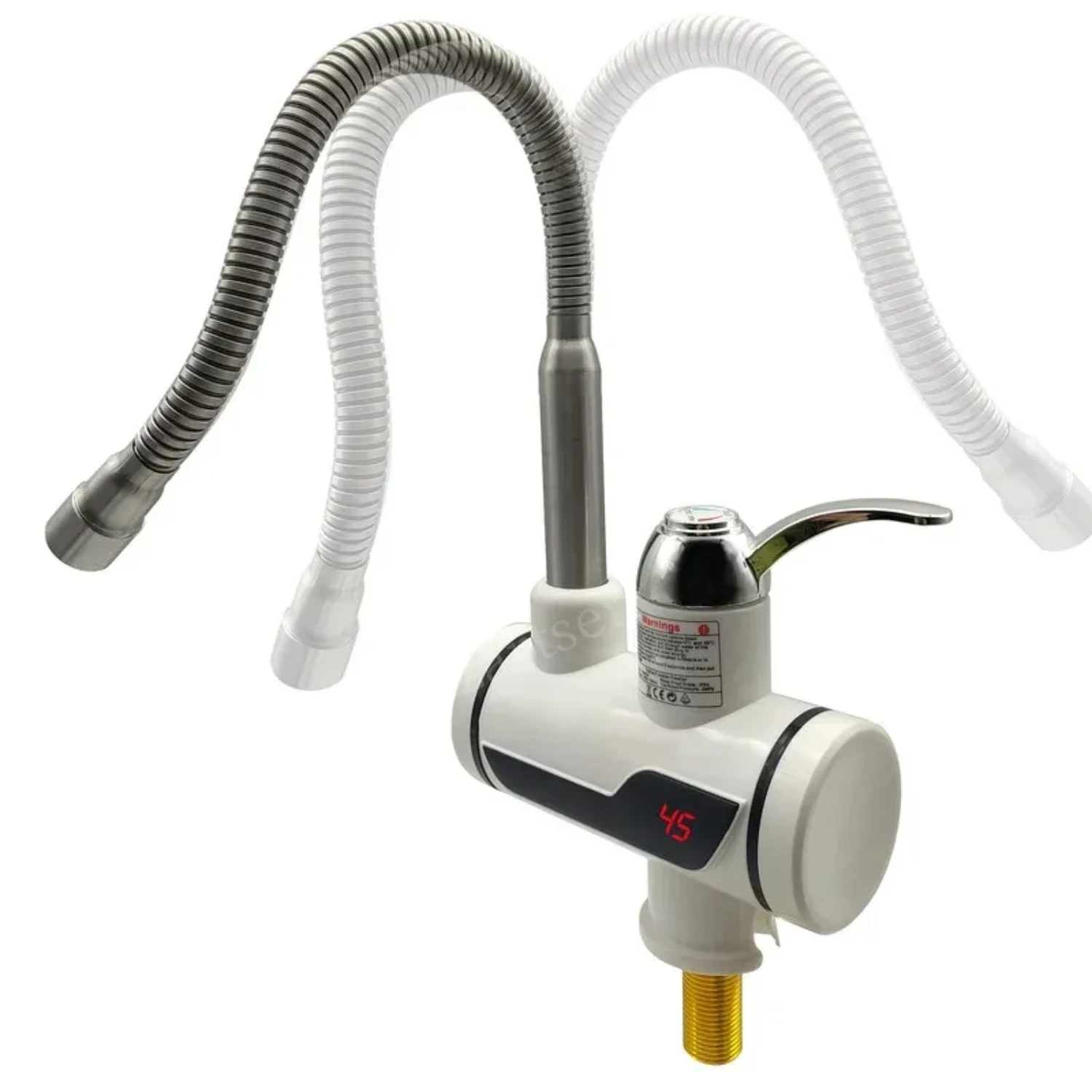 

Instant Heater Faucet Tankless Heaters Kitchen Hot Tap Bathroom Heating 220v Stainless Steel Shell