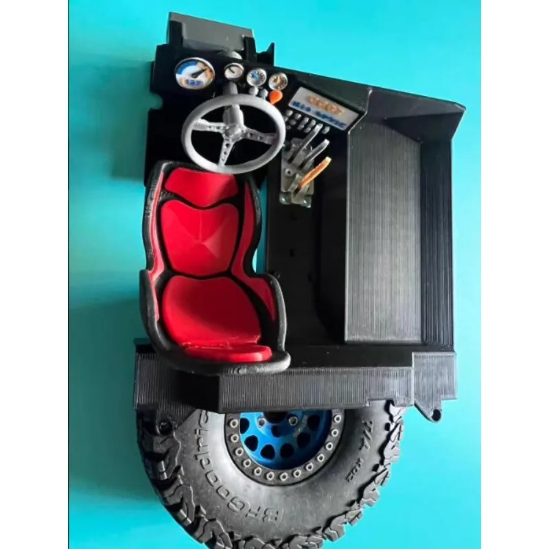 

3D Printed Interior Kit for 1:10 Vanquish Products H10 Optic RC Crawler,Steering Wheel Linkage,Fits 1/12 Figure/Cockpit Interior