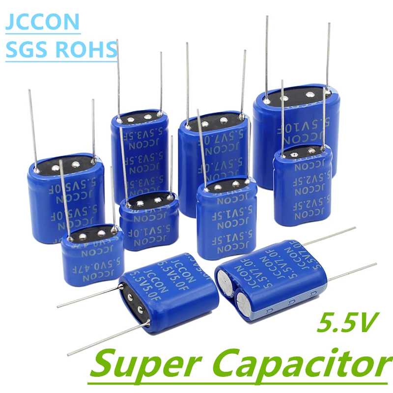 1 Uds condensador faradio igmopnrq combinación tipo JCCON 5,5 V 0.47F/1F/1.5F/2.0F/3,5F/4F/5F/7,5F/10F/15F