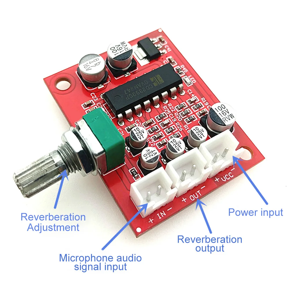 DC5-15V CD2399 PT2399 Microphone Reverb Plate Reverberation Board No Preamplifier Function Module